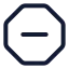 Octagonminus icon with stroke standard style