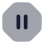 Octagonpause icon with bulk rounded style