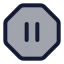 Octagonpause icon with duotone standard style