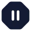 Octagonpause icon with solid standard style