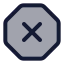 Octagonx icon with duotone standard style