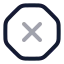 Octagonx icon with twotone rounded style