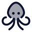 Octopus icon with duotone standard style