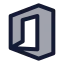 Office icon with duotone rounded style
