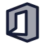 Office icon with duotone standard style