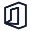 Office icon with stroke rounded style