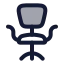 Officechair icon with duotone rounded style