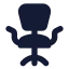 Officechair icon with solid standard style