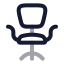 Officechair icon with twotone rounded style