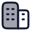 Office icon with duotone rounded style