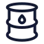 Oilbarrel icon with stroke rounded style