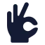 Okfinger icon with solid standard style