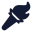 Olympictorch icon with solid rounded style