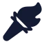 Olympictorch icon with solid standard style