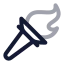 Olympictorch icon with twotone rounded style
