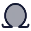 Omega icon with duotone rounded style