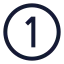 Onecircle icon with stroke sharp style