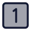 Onesquare icon with duotone standard style