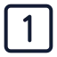 Onesquare icon with stroke standard style