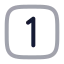 Onesquare icon with twotone rounded style