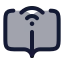 Onlinelearning icon with duotone rounded style
