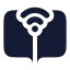 Onlinelearning icon with solid rounded style