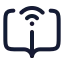 Onlinelearning icon with stroke rounded style
