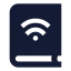 Onlinelearning icon with solid sharp style