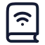 Onlinelearning icon with stroke rounded style