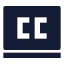 Opencaption icon with solid sharp style