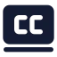 Opencaption icon with solid standard style