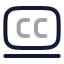 Opencaption icon with twotone rounded style