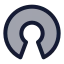Opensource icon with duotone rounded style