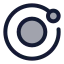 Orbit icon with duotone rounded style
