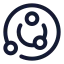 Orbit icon with stroke rounded style