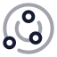 Orbit icon with twotone rounded style