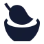 Organicfood icon with solid sharp style