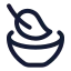 Organicfood icon with stroke rounded style