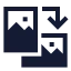 Orientationimagepotraittolandscape icon with solid sharp style