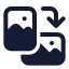 Orientationimagepotraittolandscape icon with solid standard style