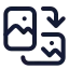 Orientationimagepotraittolandscape icon with stroke standard style