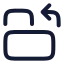 Orientationlandscapetopotrait icon with stroke rounded style