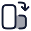 Orientationpotraittolandscape icon with duotone rounded style