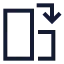 Orientationpotraittolandscape icon with stroke sharp style