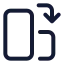 Orientationpotraittolandscape icon with stroke standard style