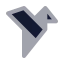 Origami icon with bulk rounded style