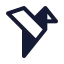 Origami icon with solid standard style