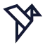 Origami icon with stroke sharp style