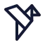 Origami icon with stroke standard style