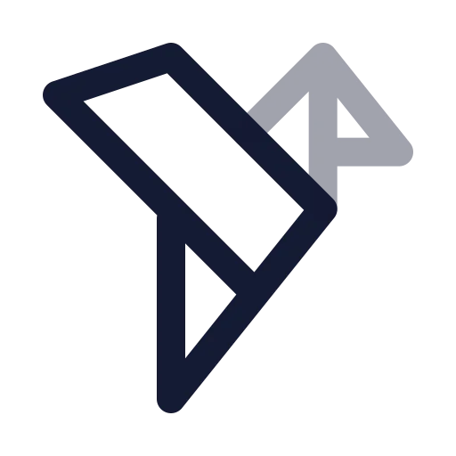 Origami Icon in Twotone Rounded style